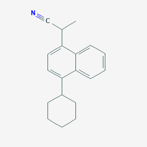 2-(4-Cyclohexylnaphthalen-1-yl)propanenitrile