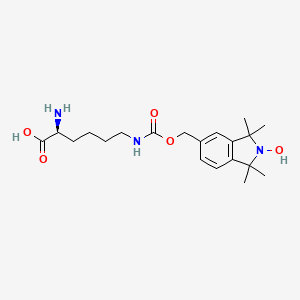 molecular formula C20H31N3O5 B13430879 (2S)-2-amino-6-[(2-hydroxy-1,1,3,3-tetramethylisoindol-5-yl)methoxycarbonylamino]hexanoic acid 