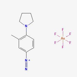 Benzenediazonium, 3-methyl-4-(1-pyrrolidinyl)-, hexafluoroarsenate(1-)