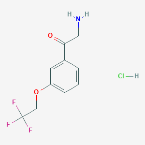 molecular formula C10H11ClF3NO2 B13430920 3-(2,2,2-Trifluoroethoxy)phenacylamine hydrochloride 