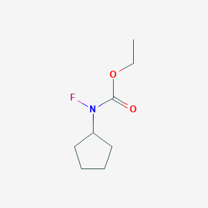 molecular formula C8H14FNO2 B13430941 ethyl N-cyclopentyl-N-fluorocarbamate 