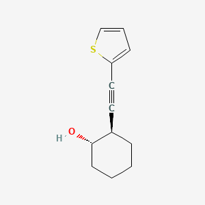 molecular formula C12H14OS B13430944 (1S,2R)-2-[2-(thiophen-2-yl)ethynyl]cyclohexan-1-ol 