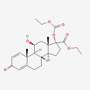 ethyl (8S,9S,10R,11S,13S,14S,17R)-17-ethoxycarbonyloxy-11-hydroxy-10,13-dimethyl-3-oxo-7,8,9,11,12,14,15,16-octahydro-6H-cyclopenta[a]phenanthrene-17-carboxylate