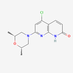 molecular formula C14H16ClN3O2 B13431029 5-chloro-7-[(2S,6R)-2,6-dimethylmorpholin-4-yl]-1H-1,8-naphthyridin-2-one 