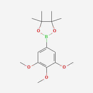 molecular formula C15H23BO5 B1343107 4,4,5,5-四甲基-2-(3,4,5-三甲氧基苯基)-1,3,2-二氧杂硼环己烷 CAS No. 214360-67-5