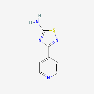 molecular formula C7H6N4S B1343112 3-(Pyridin-4-yl)-1,2,4-thiadiazol-5-amine CAS No. 35115-35-6