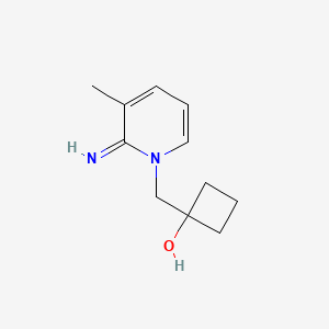 1-[(2-Imino-3-methyl-1,2-dihydropyridin-1-yl)methyl]cyclobutan-1-ol