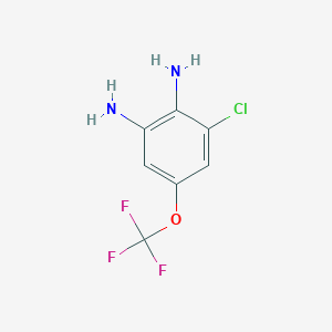 molecular formula C7H6ClF3N2O B13431160 1-Chloro-2,3-diamino-5-(trifluoromethoxy)benzene 