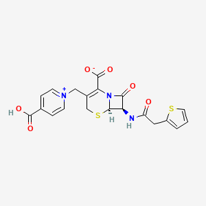 molecular formula C20H17N3O6S2 B13431349 (6R,7R)-3-((4-Carboxypyridin-1-ium-1-yl)methyl)-8-oxo-7-(2-(thiophen-2-yl)acetamido)-5-thia-1-azabicyclo[4.2.0]oct-2-ene-2-carboxylate 