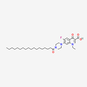 molecular formula C34H52FN3O4 B13431377 1-Ethyl-6-fluoro-1,4-dihydro-4-oxo-7-[4-(1-oxooctadecyl)-1-piperazinyl]-3-quinolinecarboxylic Acid 