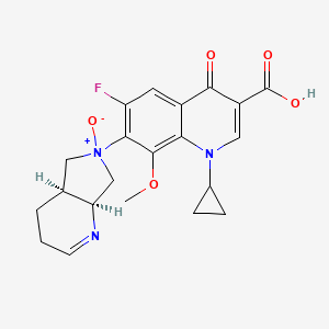 7-[(4aS,7aS)-6-oxido-3,4,4a,5,7,7a-hexahydropyrrolo[3,4-b]pyridin-6-ium-6-yl]-1-cyclopropyl-6-fluoro-8-methoxy-4-oxoquinoline-3-carboxylic acid