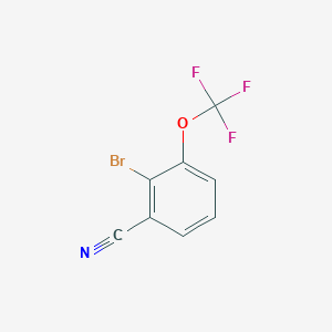 molecular formula C8H3BrF3NO B13431407 2-Bromo-3-(trifluoromethoxy)benzonitrile 