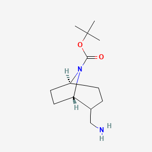 molecular formula C13H24N2O2 B13431483 (1S,5S)-tert-Butyl 2-(aminomethyl)-8-azabicyclo[3.2.1]octane-8-carboxylate 