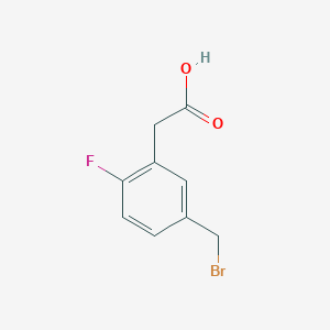 molecular formula C9H8BrFO2 B13431490 5-(Bromomethyl)-2-fluorophenylacetic acid 