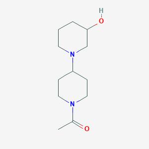 molecular formula C12H22N2O2 B13431499 1-{3-Hydroxy-[1,4'-bipiperidine]-1'-yl}ethan-1-one 