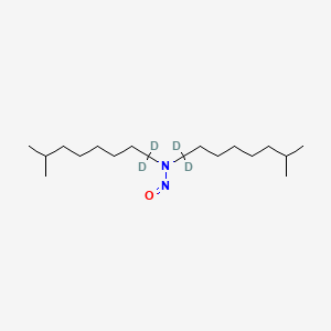 molecular formula C18H38N2O B13431568 N-Nitroso-N,N-di-(7-methyloctyl)amine-d4 