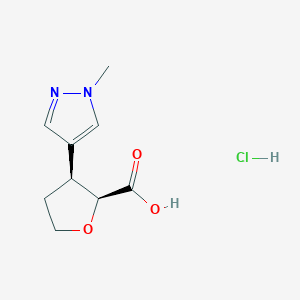 rac-(2R,3R)-3-(1-methyl-1H-pyrazol-4-yl)oxolane-2-carboxylic acid hydrochloride