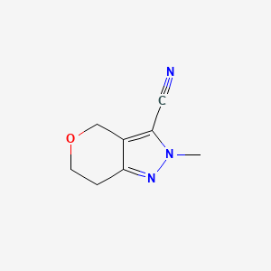 2-Methyl-2,4,6,7-tetrahydropyrano[4,3-c]pyrazole-3-carbonitrile