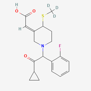 (2Z)-2-[1-[2-cyclopropyl-1-(2-fluorophenyl)-2-oxoethyl]-4-(trideuteriomethylsulfanyl)piperidin-3-ylidene]acetic acid