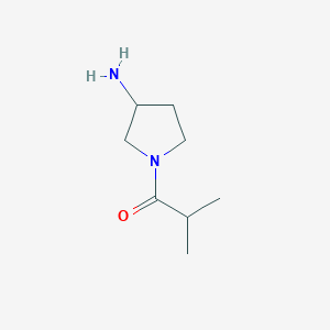 molecular formula C8H16N2O B1343175 1-(3-氨基吡咯啉-1-基)-2-甲基丙酮 CAS No. 833483-47-9