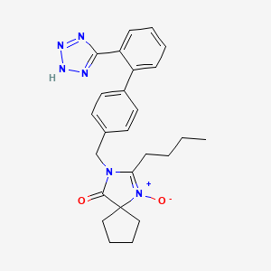 2-butyl-1-oxido-3-[[4-[2-(2H-tetrazol-5-yl)phenyl]phenyl]methyl]-3-aza-1-azoniaspiro[4.4]non-1-en-4-one