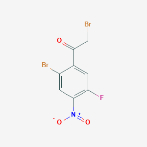 molecular formula C8H4Br2FNO3 B13431825 2-Bromo-5-fluoro-4-nitrophenacyl bromide 