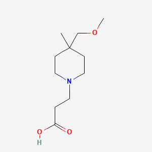 molecular formula C11H21NO3 B13431839 3-(4-(Methoxymethyl)-4-methylpiperidin-1-yl)propanoic acid 