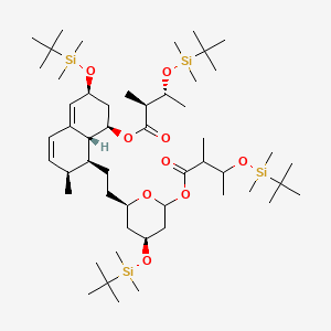 [(1R,3S,7S,8S,8aR)-3-[tert-butyl(dimethyl)silyl]oxy-8-[2-[(2R,4S)-4-[tert-butyl(dimethyl)silyl]oxy-6-[3-[tert-butyl(dimethyl)silyl]oxy-2-methylbutanoyl]oxyoxan-2-yl]ethyl]-7-methyl-1,2,3,7,8,8a-hexahydronaphthalen-1-yl] (2S,3R)-3-[tert-butyl(dimethyl)silyl]oxy-2-methylbutanoate