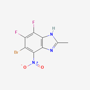 6-Bromo-4,5-difluoro-2-methyl-7-nitro-1H-benzimidazole