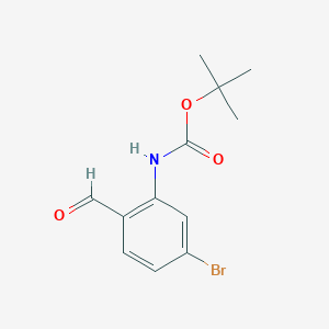 molecular formula C12H14BrNO3 B13431966 Tert-butyl (5-bromo-2-formylphenyl)carbamate 