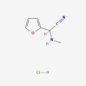molecular formula C7H9ClN2O B1343202 2-呋喃基(甲基氨基)乙腈盐酸盐 CAS No. 24026-94-6
