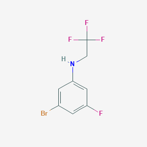 molecular formula C8H6BrF4N B13432024 3-bromo-5-fluoro-N-(2,2,2-trifluoroethyl)aniline 