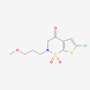 4H-Thieno[3,2-e]-1,2-thiazin-4-one, 6-chloro-2,3-dihydro-2-(3-methoxypropyl)-, 1,1-dioxide