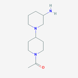 molecular formula C12H23N3O B13432060 1-{3-Amino-[1,4'-bipiperidine]-1'-yl}ethan-1-one 