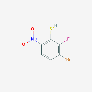 molecular formula C6H3BrFNO2S B13432070 3-Bromo-2-fluoro-6-nitrothiophenol 