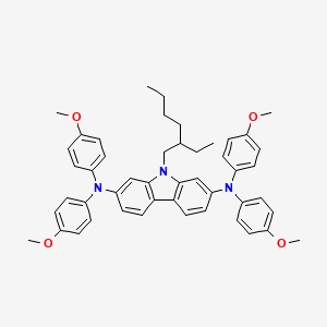 9-(2-ethylhexyl)-2-N,2-N,7-N,7-N-tetrakis(4-methoxyphenyl)carbazole-2,7-diamine