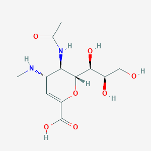 molecular formula C12H20N2O7 B13432106 5-(Acetylamino)-2,6-anhydro-3,4,5-trideoxy-4-(methylamino)-D-glycero-D-galacto-Non-2-enonic Acid 