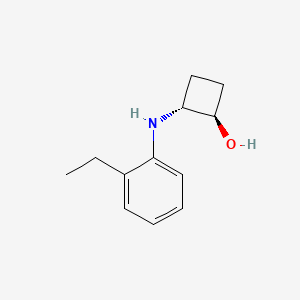 molecular formula C12H17NO B13432113 trans-2-[(2-Ethylphenyl)amino]cyclobutan-1-ol 