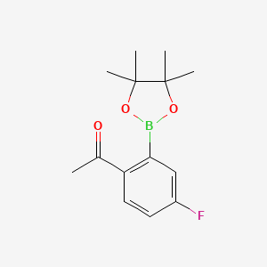 1-(4-Fluoro-2-(4,4,5,5-tetramethyl-1,3,2-dioxaborolan-2-YL)phenyl)ethanone