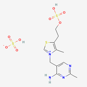 2-[3-[(4-Amino-2-methylpyrimidin-5-yl)methyl]-4-methyl-1,3-thiazol-3-ium-5-yl]ethyl hydrogen sulfate;hydrogen sulfate