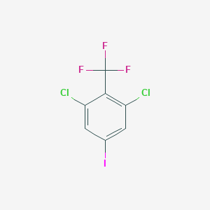 molecular formula C7H2Cl2F3I B13432149 1,3-Dichloro-5-iodo-2-(trifluoromethyl)benzene 