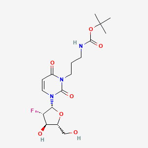 tert-butyl N-[3-[3-[(2R,3S,4R,5R)-3-fluoro-4-hydroxy-5-(hydroxymethyl)oxolan-2-yl]-2,6-dioxopyrimidin-1-yl]propyl]carbamate