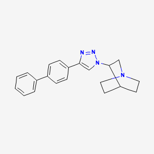 molecular formula C21H22N4 B13432174 3-(4-(Biphenyl-4-yl)-1H-1,2,3-triazol-1-yl)quinuclidine 