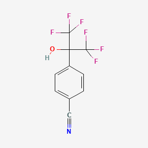 4-[2,2,2-Trifluoro-1-hydroxy-1-(trifluoromethyl)ethyl]benzonitrile