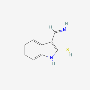 molecular formula C9H8N2S B13432224 3-(Aminomethylene)-1,3-dihydro-2H-indole-2-thione 