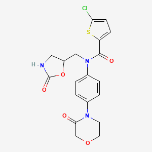 molecular formula C19H18ClN3O5S B13432249 5-chloro-N-[4-(3-oxomorpholin-4-yl)phenyl]-N-[(2-oxo-1,3-oxazolidin-5-yl)methyl]thiophene-2-carboxamide 