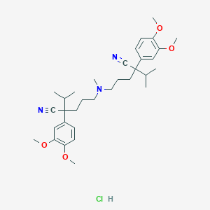 5,5'-(Methyl-imino)bis[2-(3,4-dimethoxyphenyl)-2-(1-methylethyl)pentanenitrile] Hydrochloride