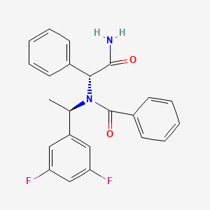 molecular formula C23H20F2N2O2 B13432268 N-[(1R)-2-amino-2-oxo-1-phenylethyl]-N-[(1R)-1-(3,5-difluorophenyl)ethyl]benzamide 