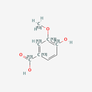 4-hydroxy-3-(113C)methoxy(1,2,3,4-13C4)cyclohexa-1,3,5-triene-1-carboxylic acid