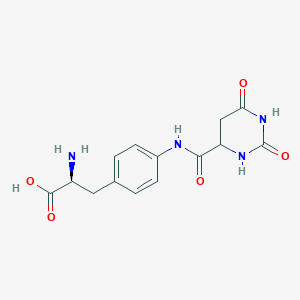 4-[[(Hexahydro-2,6-dioxo-4-pyrimidinyl)carbonyl]amino]-L-phenylalanine